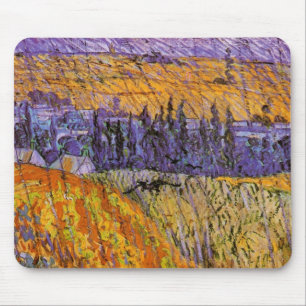 Landschaft in Auvers bei Regen von Vincent van Gog Mousepad