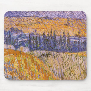 Landschaft in Auvers im Regen, Vincent van Gogh Mousepad