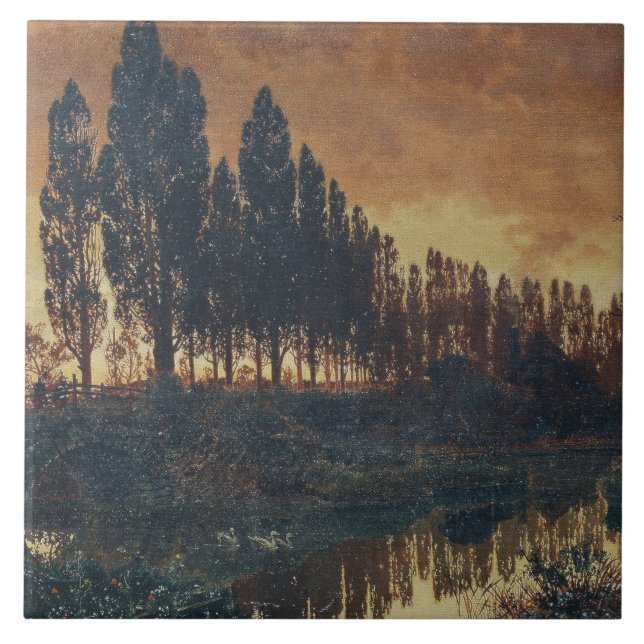 Landschaft in Bayern (Deutschland) Fliese (Vorderseite)