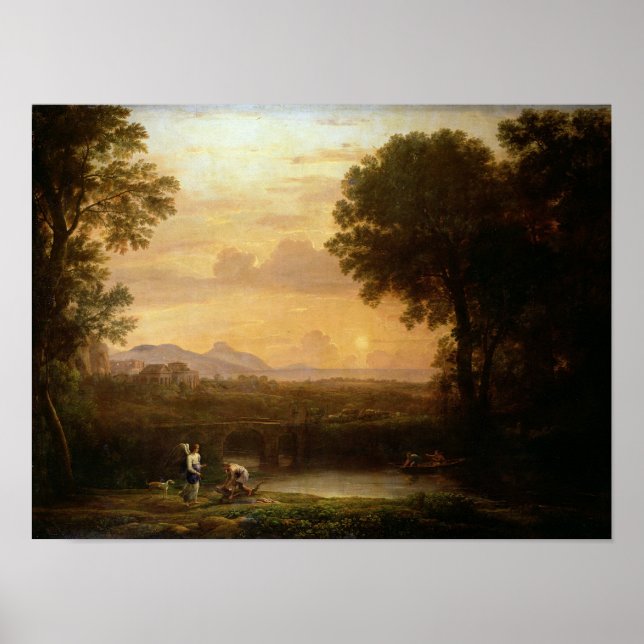 Landschaft in der Dusk Poster (Vorne)