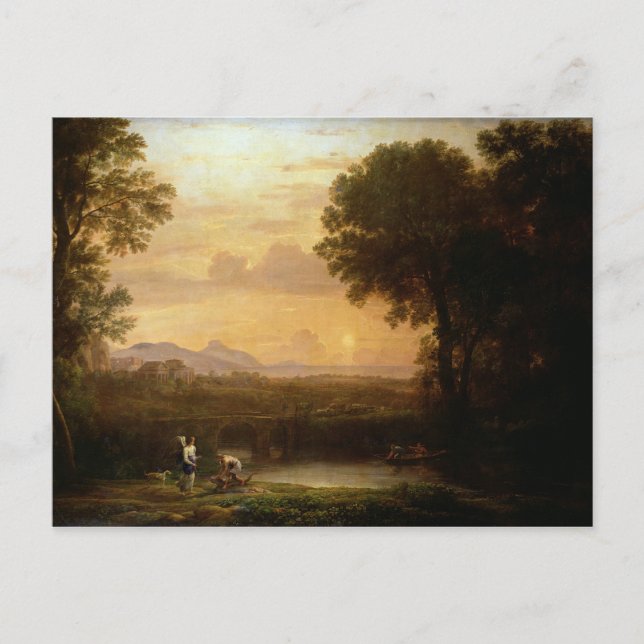 Landschaft in der Dusk Postkarte (Vorderseite)