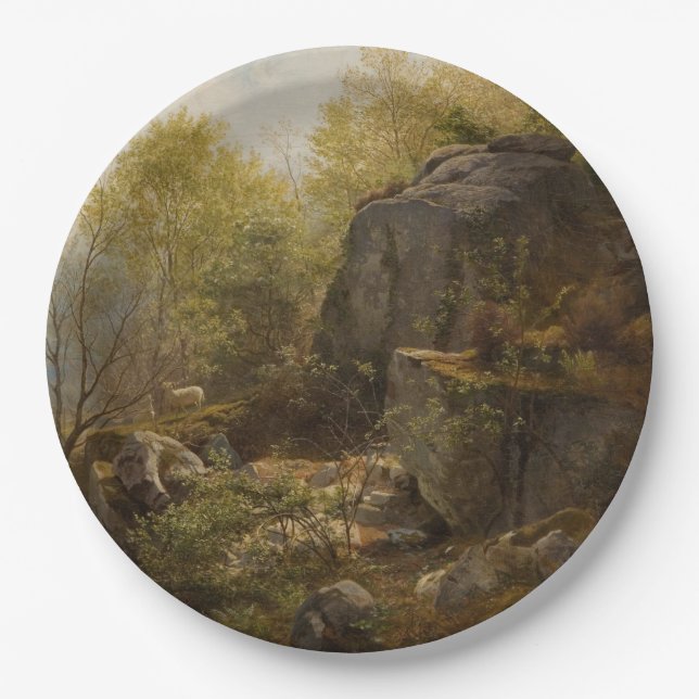 Landschaft in der Nähe von Conway, North Wales (na Pappteller (Vorderseite)