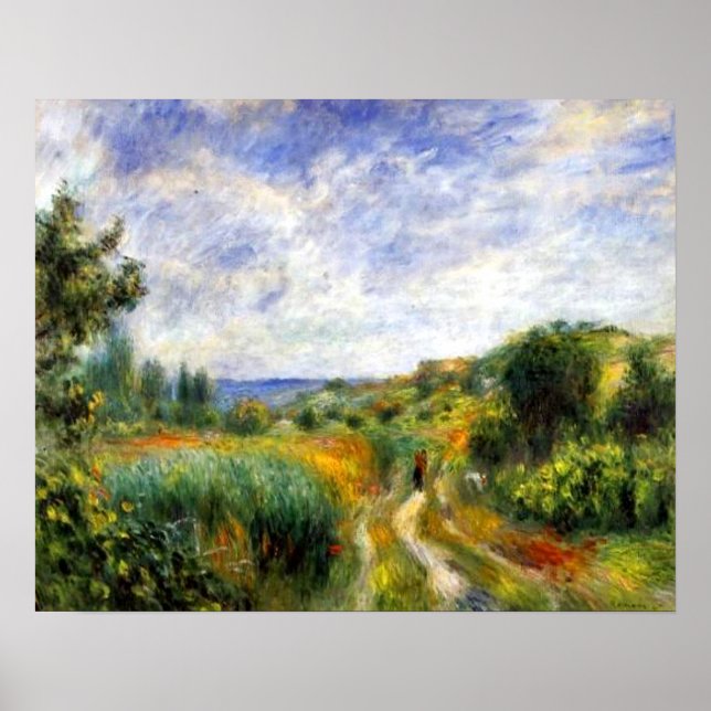 Landschaft in der Nähe von Essoyes Poster (Vorne)