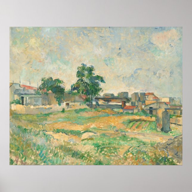 Landschaft in der Nähe von Paris - Paul Cézanne Ku Poster (Vorne)