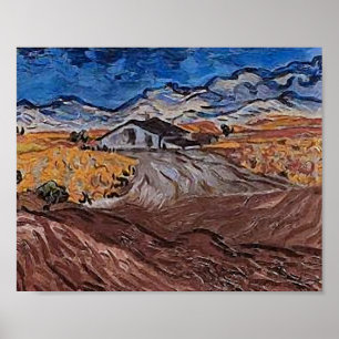 Landschaft in der Nähe von Saint-Rémy Van Gogh Poster