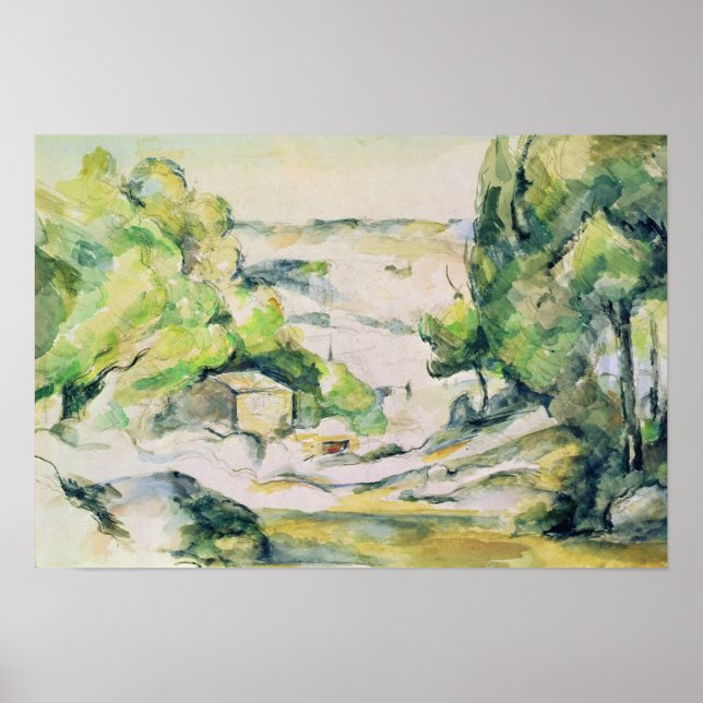 Landschaft in der Provence Poster (Vorne)