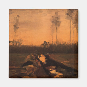 Landschaft in Dusk von Vincent van Gogh Magnet