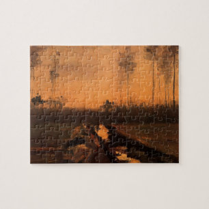 Landschaft in Dusk von Vincent van Gogh Puzzle