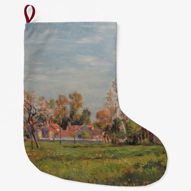 Landschaft in Lagny (Frankreich) Großer Weihnachtsstrumpf (Vorderseite)