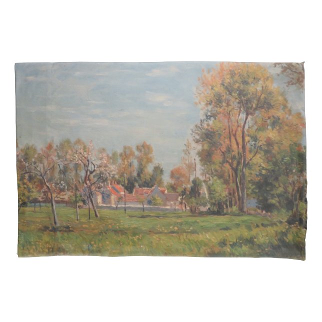 Landschaft in Lagny (Frankreich) Kissenbezug (Vorderseite-Links)