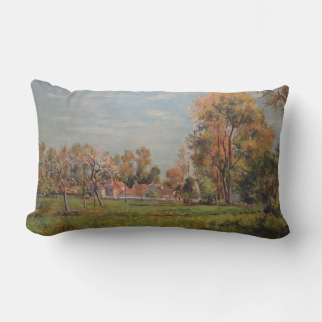 Landschaft in Lagny (Frankreich) Lendenkissen (Vorderseite)