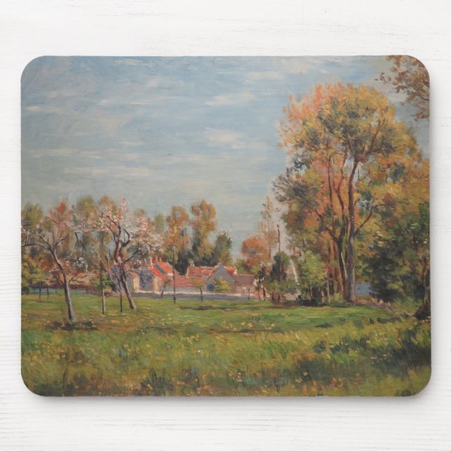 Landschaft in Lagny (Frankreich) Mousepad (Vorne)
