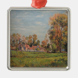 Landschaft in Lagny (Frankreich) Ornament Aus Metall