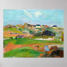 Landschaft in Le Pouldu - Paul Gauguin Kunstkunst Poster