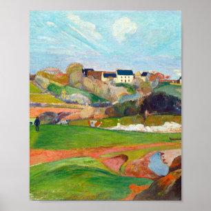 Landschaft in Le Pouldu von Paul Gauguin Poster