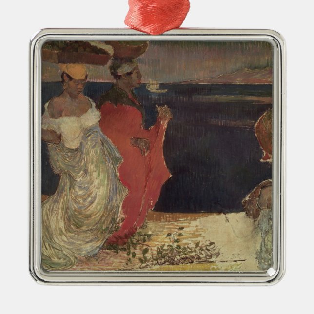 Landschaft in Martinique Silbernes Ornament (Vorne)