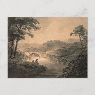 Landschaft (Injektor und Tinte waschen) Postkarte