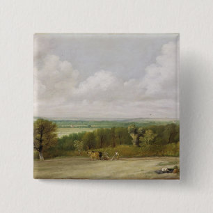 Landschaft John Constables  : Pflügende Szene in Button