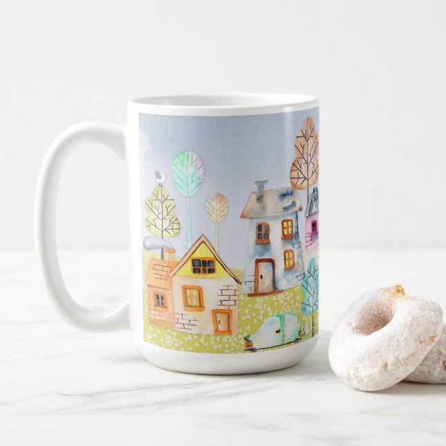 Landschaft Kaffeetasse (Mit Donut)
