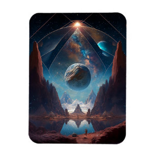 Landschaft kosmischer Fantasie Magnet