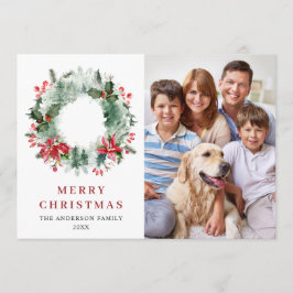 Landschaft Kraut Holly Berry Pine 3 FOTO Gruß Feiertagskarte