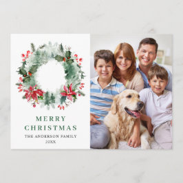 Landschaft Kraut Holly Berry Pine 3 FOTO Gruß Feiertagskarte