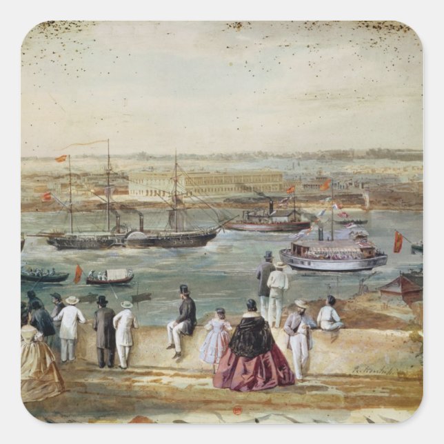 Landschaft Kubas Quadratischer Aufkleber (Vorderseite)