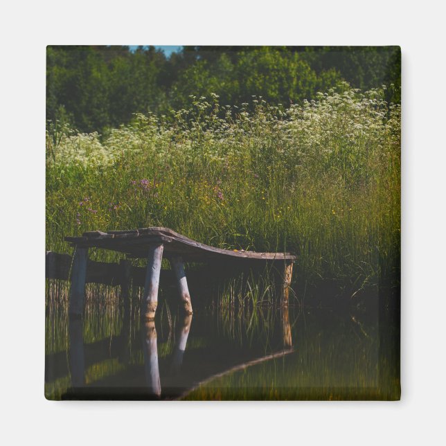 Landschaft Landschaft Alter Teich Pier Magnet (Vorne)