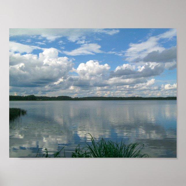 Landschaft Landschaft Lago Cloud Weißrussland Post Poster (Vorne)