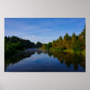 Landschaft Landschaft Landschaft Lake Sky Fog Cana Poster