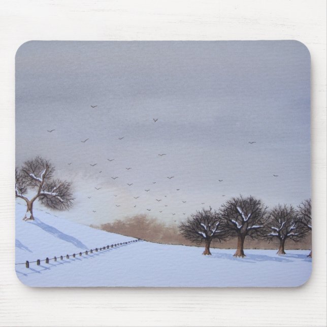 Landschaft Landschaft Schneeszene Kunst Mousepad (Vorne)
