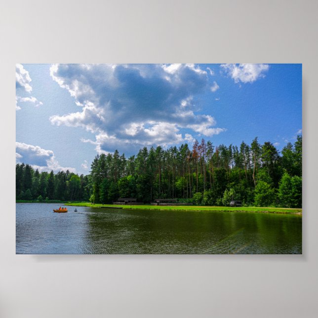 Landschaft Landschaft Seefeld Weißrussland Poster (Vorne)