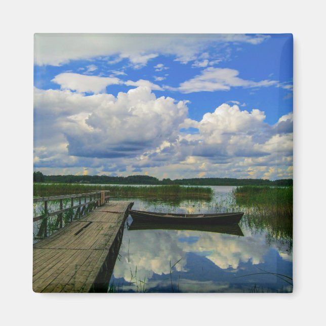 Landschaft Landschaft Seen Weißrussland Magnet (Vorne)