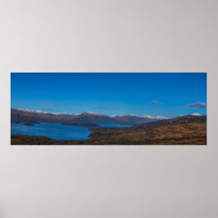Landschaft Loch Lomond von Conic Hill Panorama Poster