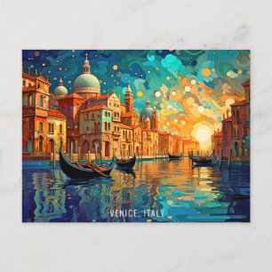 Landschaft Malerei Venedig Canals Italien Wandern Postkarte