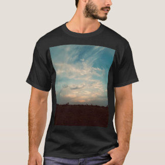 Landschaft Männerschwarzer T - Shirt