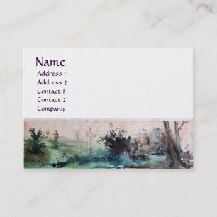 LANDSCHAFT MAREMMA TUSCANY Monogramm Platin Visitenkarte