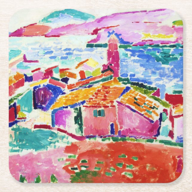 Landschaft, Matisse Rechteckiger Pappuntersetzer (Vorderseite)