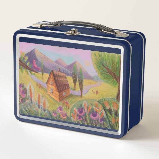 Landschaft Metal Lunch Box (Vorderseite)
