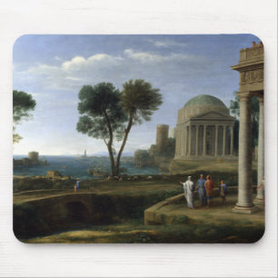 Landschaft mit Aeneas auf Delos von Claude Lorrain Mousepad