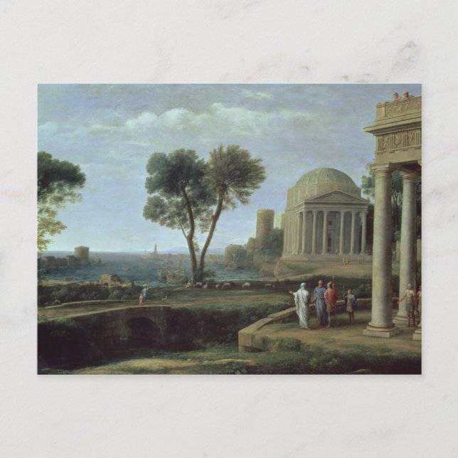 Landschaft mit Aeneas in Delos, 1672 Postkarte (Vorderseite)