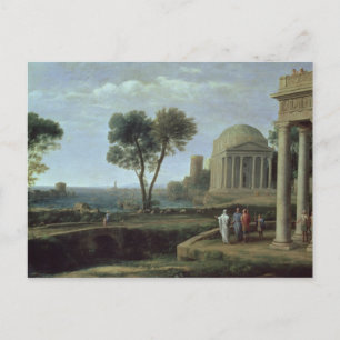 Landschaft mit Aeneas in Delos, 1672 Postkarte