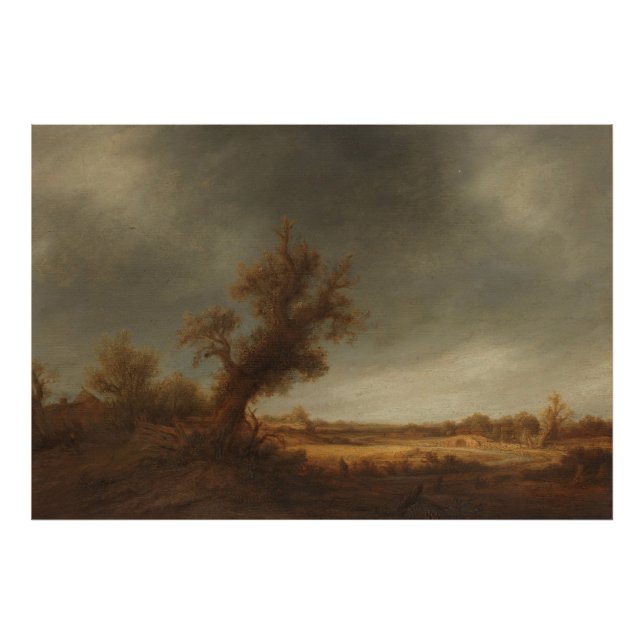 Landschaft mit alter Eiche, Adriaen van Ostade, Ca Fotodruck (Vorne)