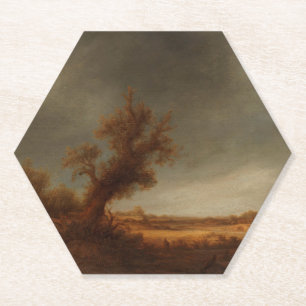 Landschaft mit alter Eiche, Adriaen van Ostade, Ca Untersetzer