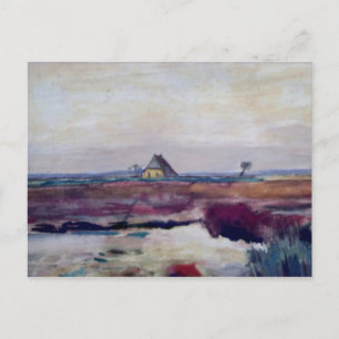 Landschaft mit Bauernhof, Vincent van Gogh Feine K Postkarte