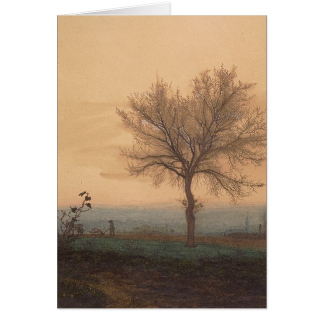 Landschaft mit Bäumen und Plowman (Vorne)