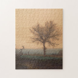 Landschaft mit Bäumen und Plowman Puzzle