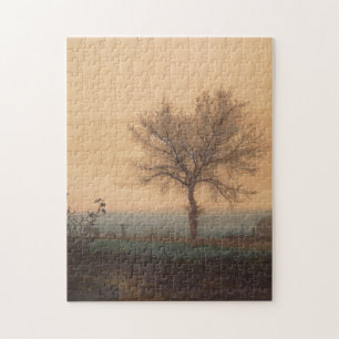 Landschaft mit Bäumen und Plowman Puzzle