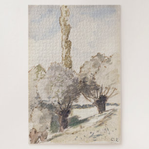 Landschaft mit Bäumen von Camille Pissarro Puzzle