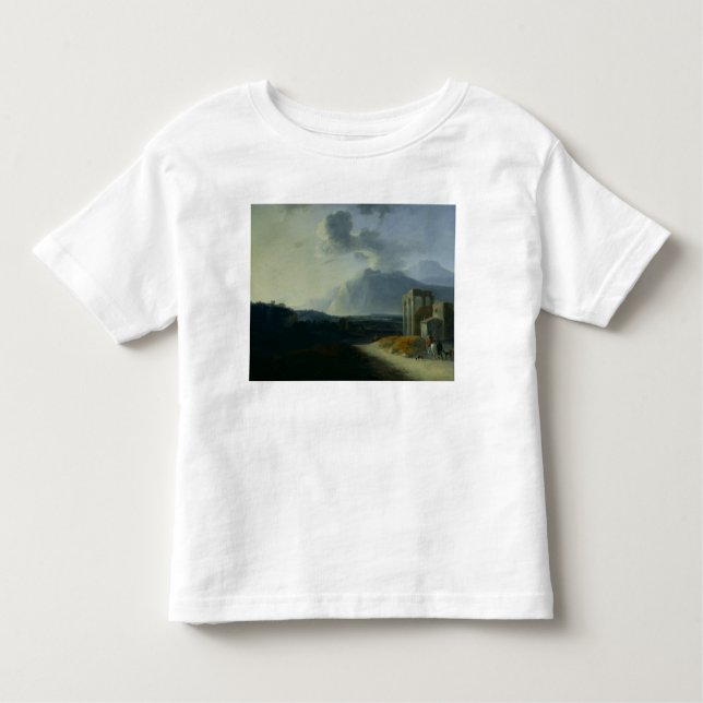 Landschaft mit Berg Stromboli Kleinkind T-shirt (Vorderseite)
